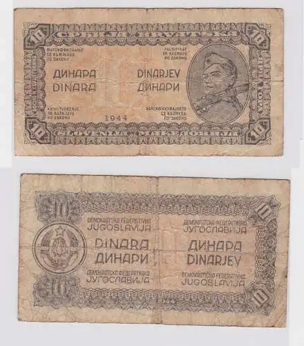10 Dinar Banknote Jugoslawien 1944 (121634)