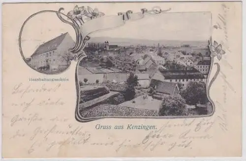 81811 Mehrbild Ak Gruß aus Kenzingen Haushaltungsschule und Totalansicht 1905