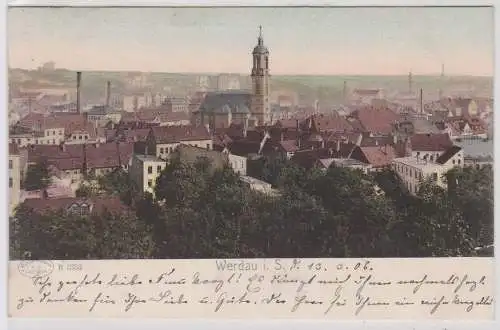 57250 AK Werdau in Sachsen Totalansicht 1906