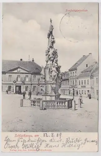 37013 Ak Schluckenau Šluknov Dreifaltigkeitskirche 1909