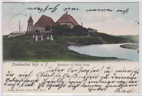 97659 Ak Nordseebad Wyk auf Föhr Kirchwerft auf Hallig Hooge 1904