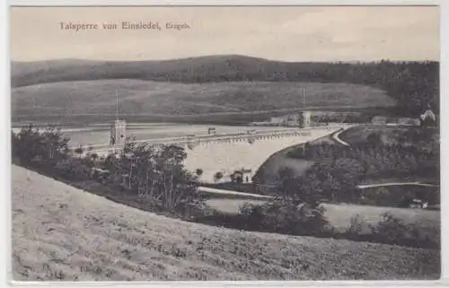 98571 Ak Talsperre von Einsiedel Erzgebirge um 1920