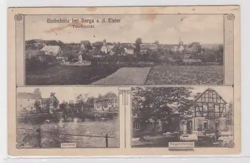 44002 mehrbild Ak Endschütz bei Berga an der Elster Bürgererholung usw. 1923