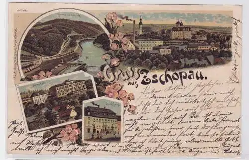 51964 Ak Lithographie Gruss aus Zschopau Seminar usw. 1901