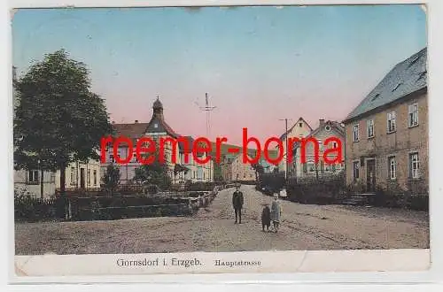 77069 Ak Gornsdorf im Erzgebirge Hauptstrasse 1918