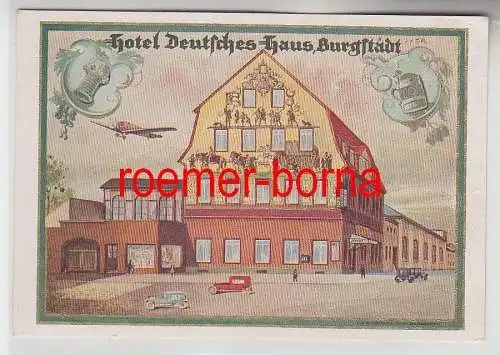 75839 Künstler Ak Burgstädt i.Sa. Hotel Deutsches Haus v. W. Kretzschmar um 1930