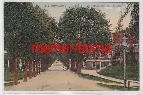 75489 Ak Bad Ronneburg Brunnenstrasse u. Kurhaus 1910