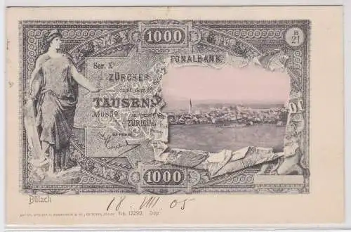 10578 Banknoten Ak Bülach Schweiz Totalansicht 1905