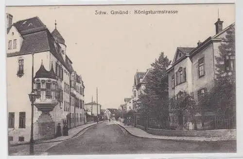 12597 Ak Schwäbisch Gmünd Königsturmstraße um 1910