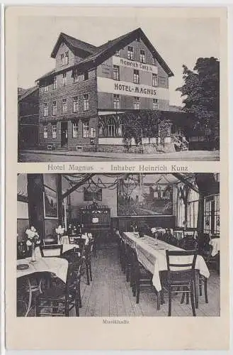 09031 Mehrbild Ak Herborn Hotel Magnus mit Musikhalle um 1930