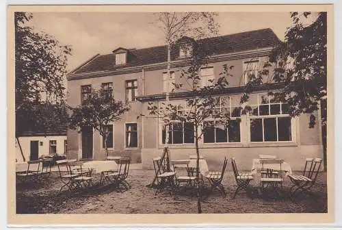 06860 Ak Restaurant zum großen Glubigsee, Wendisch Rietz Scharmützelsee, 1932
