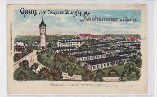 908169 Lithographie Ak Gruss vom Truppenübungsplatz Neuhammer a. Queiss 1914