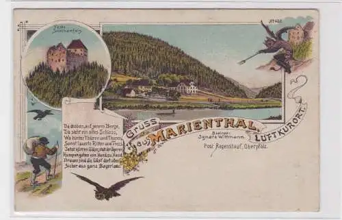 902040 Lithographie Ak Gruss aus Marienthal Luftkurort 1918