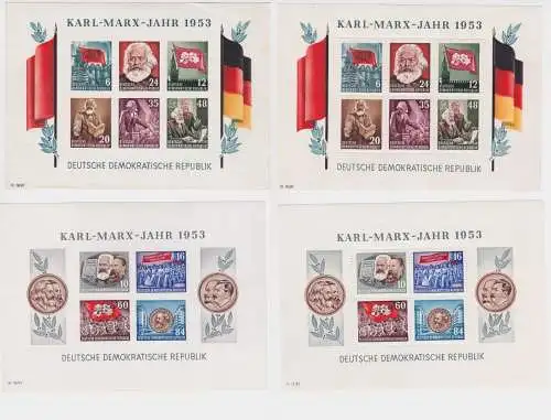 4 x DDR Block 8 & 9 A und B (Karl Marx) Postfrisch ** (134441)