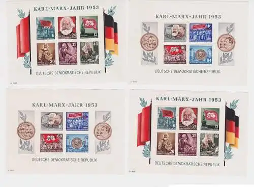 4 x DDR Block 8 & 9 A und B (Karl Marx) Postfrisch ** (158653)