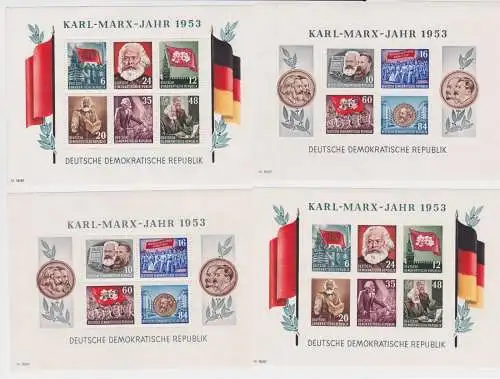 4 x DDR Block 8 & 9 A und B (Karl Marx) Postfrisch ** (139785)