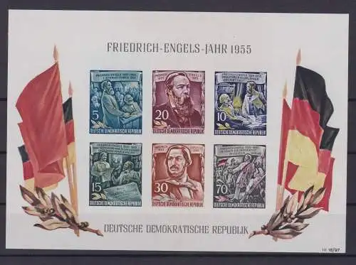 DDR Briefmarken Block 13 (Friedrich Engels) postfrisch ** (139229)