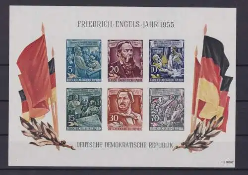 DDR Briefmarken Block 13 (Friedrich Engels) postfrisch ** (134624)