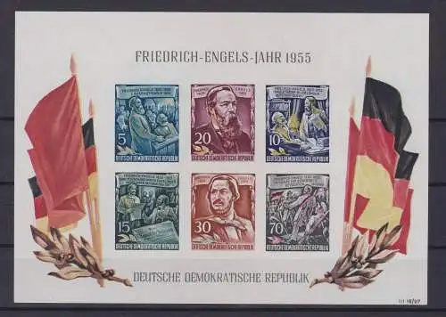 DDR Briefmarken Block 13 (Friedrich Engels) postfrisch ** (131426)