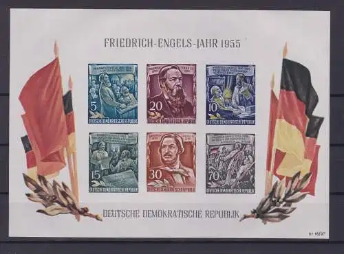 DDR Briefmarken Block 13 (Friedrich Engels) postfrisch ** (130319)