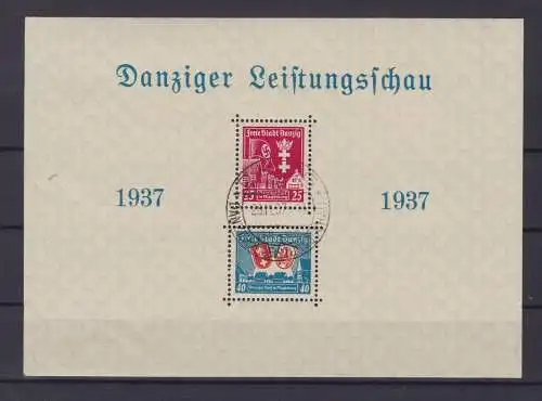 Danzig Mi.Nr. Block 3 Danziger Leistungsschau 1937 gestempelt (130336)