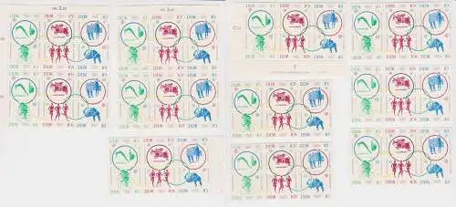 10 x DDR Briefmarken Sechserblock Olympiade 1964 1039-1044 postfrisch **(158890)