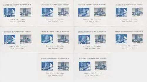 10 x DDR Briefmarken Block 18 (Chemie Dederon) postfrisch ** (153328)