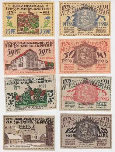 4 Banknoten Notgeld Stadt Angerburg Wegorzewo 1921 (159939)
