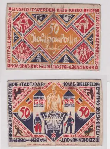 50 Mark Banknote Seide Stadtsparkasse Bielefeld 9.März 1922 (153715)