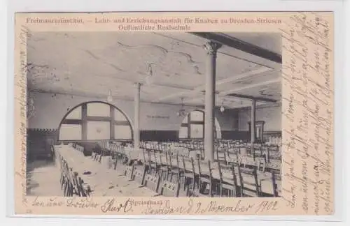 05228 Ak Dresden Striesen Freimaurerinstitut öffentliche Realschule 1902