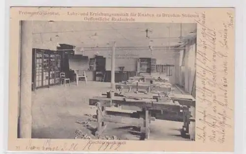 47788 Ak Dresden Striesen Freimaurerinstitut öffentliche Realschule 1902