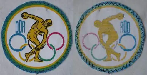 DDR Aufnäher Olympia-Leistungsabzeichen Nationales Olympisches Komitee (164627)