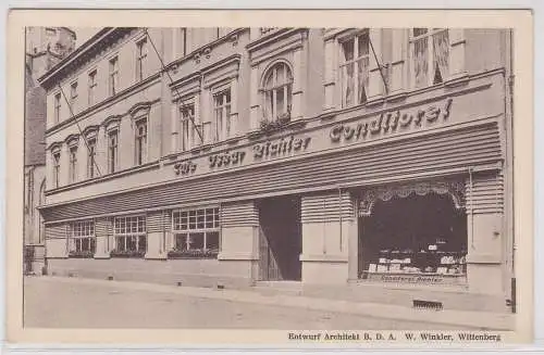 903780 Ak Wittenberg Conditorei und Café Oskar Richter Mittelstraße 1-2