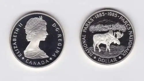 1 Dollar Silbermünze Kanada 100 Jahre National Parks 1885-1985 (119631)