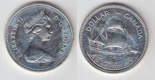 1 Dollar Silber Münze Kanada Handelschiff "Griffon" 1979 (110102)