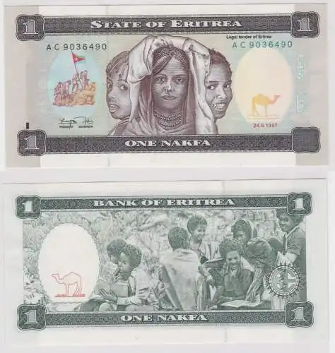 1 Nakfa Banknote State of Eritrea 24.5.1997 UNC (159348)