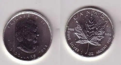 5 Dollar Silber Münze Kanada Meaple Leaf 2011 1 Unze Feinsilber (116277)