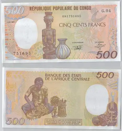 500 Francs Banknote Central African Zentral Afrika 01.01.1991 Pick 14d (147367)