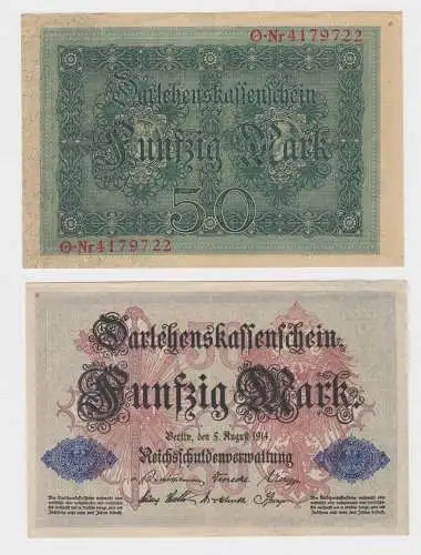 50 Mark Banknote Kaiserreich Deutsches Reich 5.August 1914 (153706)