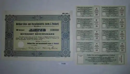 100 RM Aktie Meißner Ofen- und Porzellanfabrik (vorm.C.Teichert) 1934 (131283)