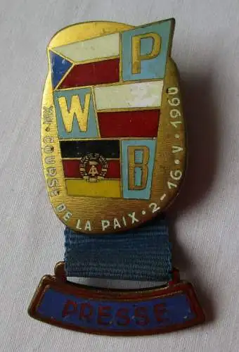 DDR Medaille XIII Course de la Paix - Intern. Friedensfahrt 1960 PRESSE (125544)