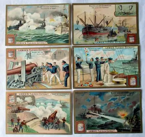 Liebigbilder Serie Nr. 523 Bilder aus dem Seemanöver Jahrgang 1902 (6/133155)