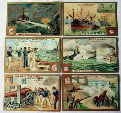 Liebigbilder Serie Nr. 523 Bilder aus dem Seemanöver Jahrgang 1902 (6/132760)