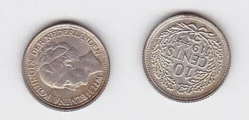 10 Cent Silber Münze Niederlande 1944 vz (130730)
