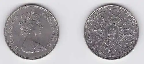 1 Crown Münze Großbritannien 1980 80.Geburtstag Königinmutter Elisabeth (130746)