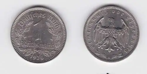 1 Mark Nickel Münze 3.Reich 1936 A, Jäger 354 (137237)