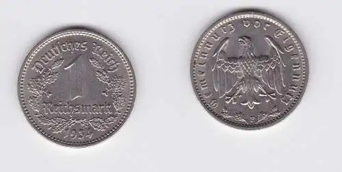 1 Mark Nickel Münze III.Reich 1934 F Jäger Nr. 354 (127027)