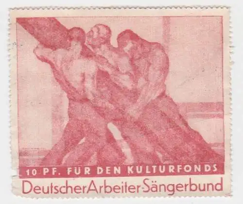 seltene 10 Pf. Spenden Marke für den Kultur Fond Dt. Arbeiter Sängerbund (92955)