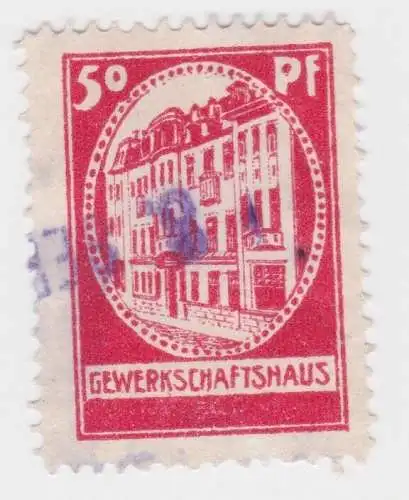 seltene 50 Pfennig Marke Gewerkschaftshaus um 1920 (93486)