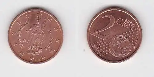 2 Cent Münze San Marino 2006 Freiheitsstatue (131574)